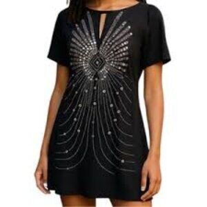 NWT Bisou Bisou Michele Bohbot Studded Dress